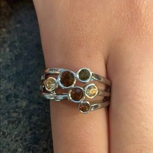 Lia Sophia Silver Ring Size 11